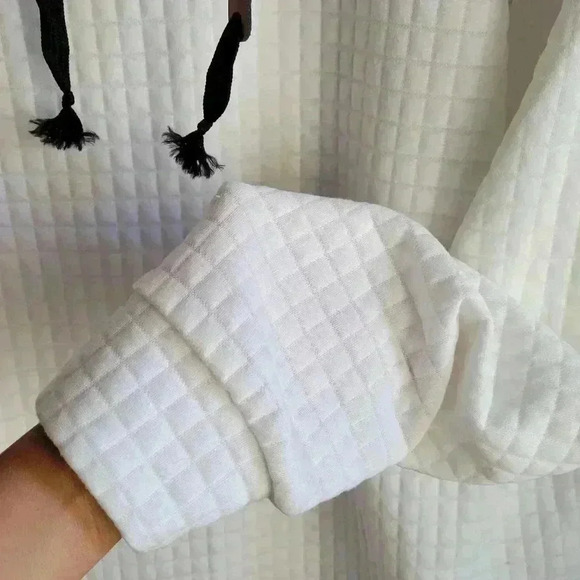 MINT Vogue Sweatshirt Men’s Quilted Hoodie Slim Fit White Men's Medium - Picture 7 of 12